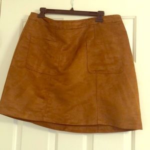 Old Navy Faux Suede Utility A-line Mini Skirt